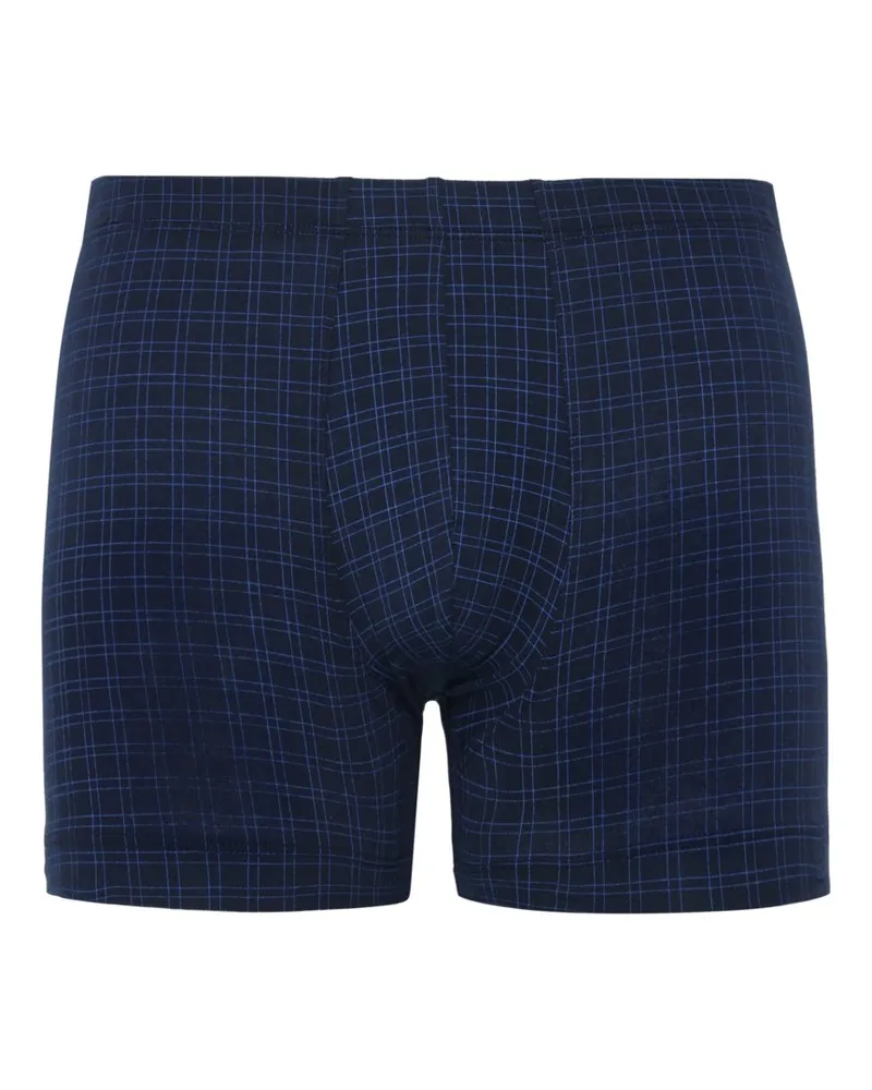 Schiesser Gemusterte Boxershorts mit elastischem Komfortbund in Marine