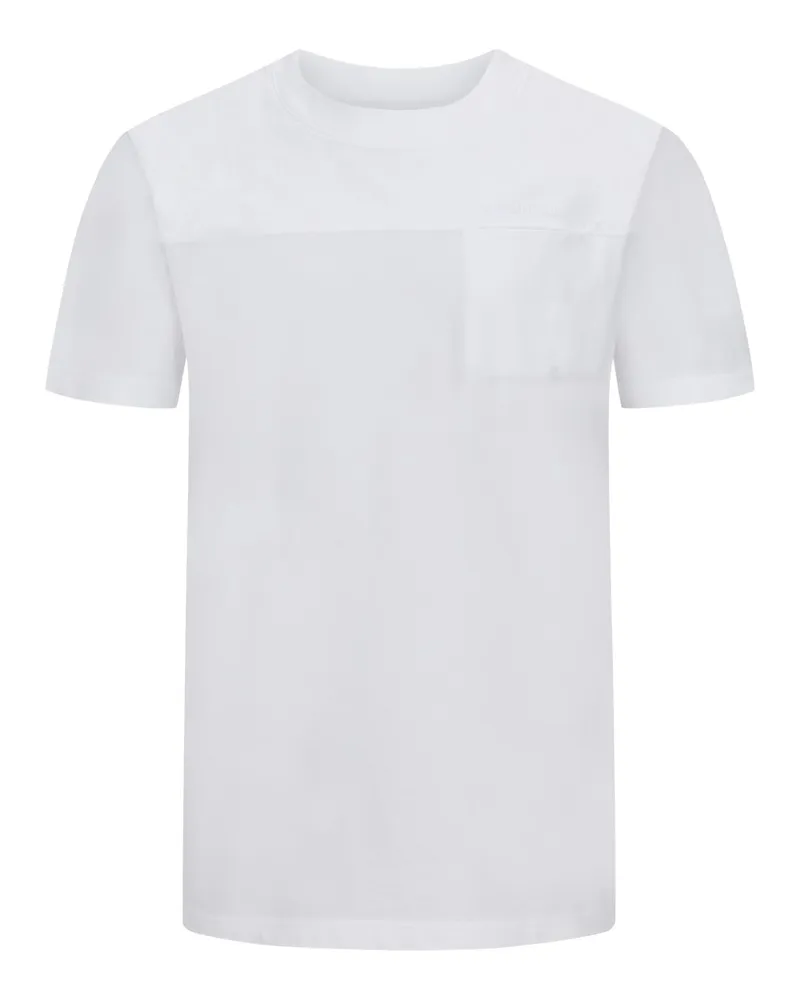 Barbour T-Shirt mit tonaler Stickerei und Brusttasche in Weiß