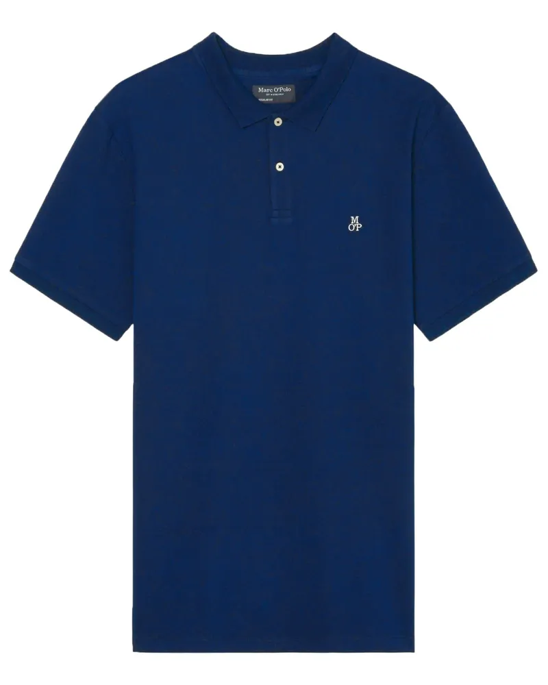 Marc O'Polo Piqué-Poloshirt mit Logo-Stickerei, Regular Fit in Königsblau