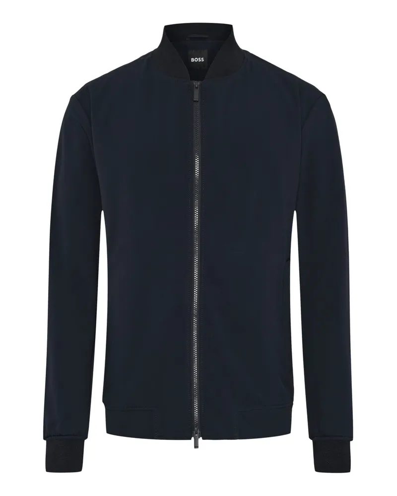 HUGO BOSS Stretch-Blouson Performance mit integrierter Packtasche, Slim Fit in Marine