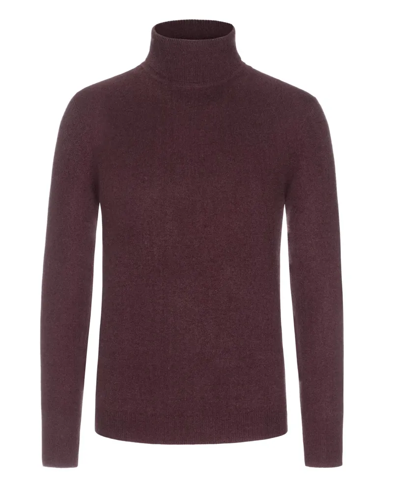 Tom Rusborg Leichter Rollkragenpullover aus Kaschmir in Bordeaux