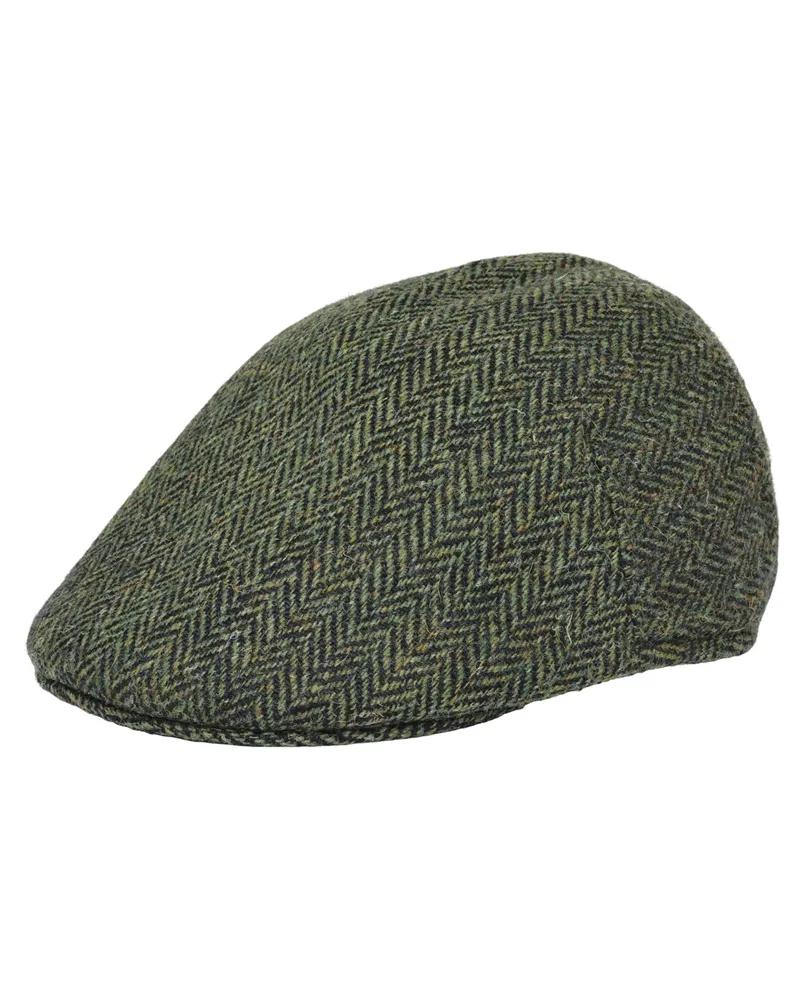 Wellington of Bilmore Harris-Tweed Schiebermütze Henry aus Schurwolle in Grün