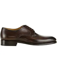 Magnanni Handgefertigte Derby-Schuhe Catalux aus Glattleder Dunkelbraun