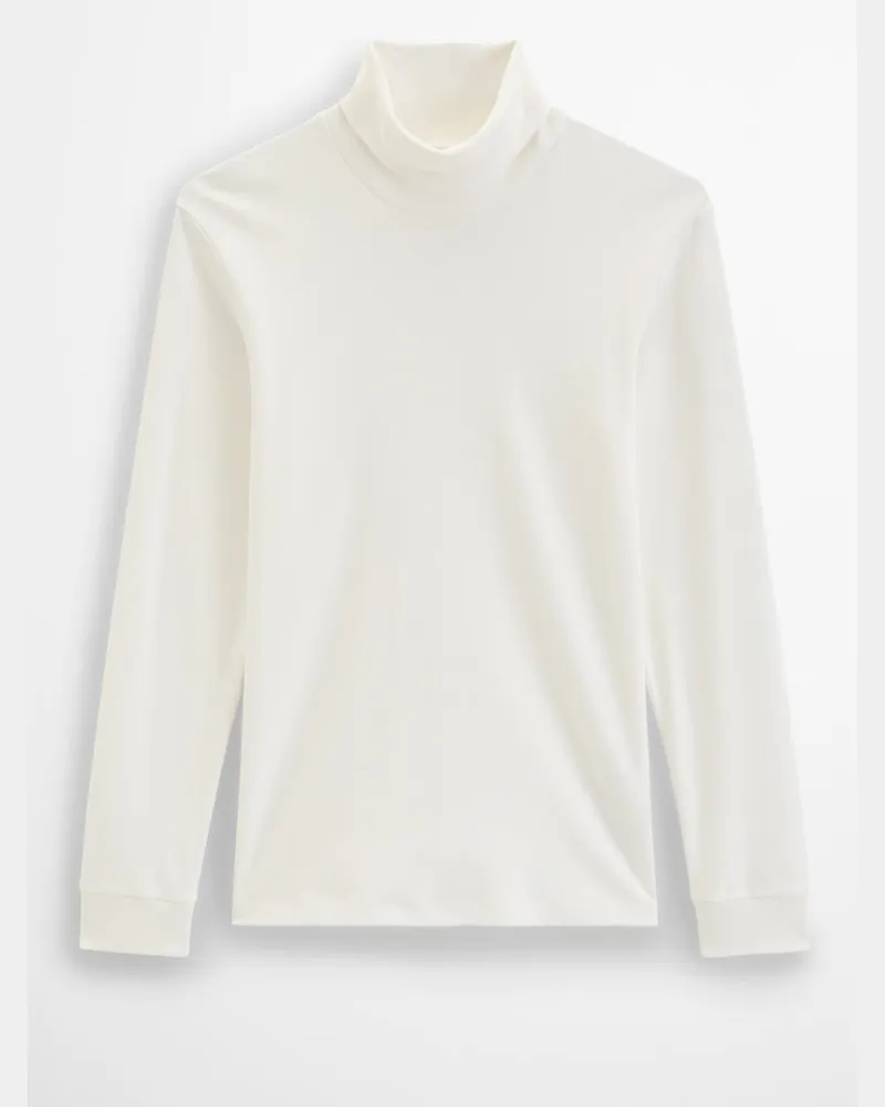 Marc O'Polo Sweat-Rollkragenpullover in Jersey-Qualität, Shaped Fit in Offwhite