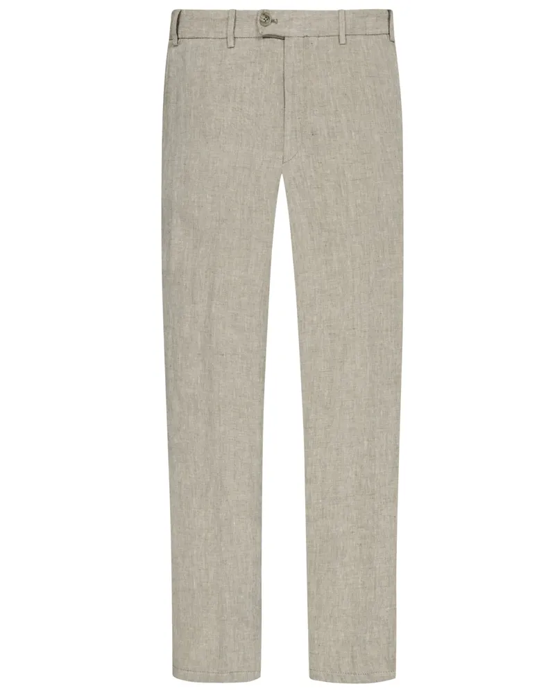 Hiltl Sommerliche Leinenhose Parma mit Bügelfalte, Regular Fit in Beige