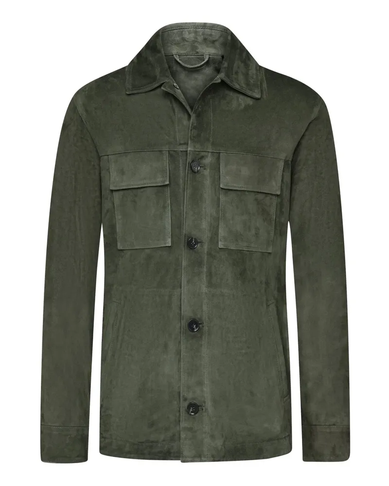 Arma Overshirt Mex aus weichem Wildleder, Regular in Dunkelgrün