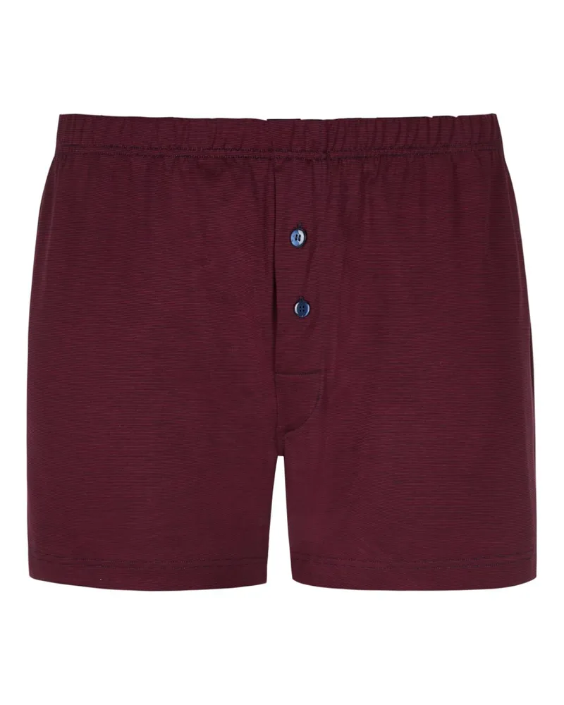 Novila Softe Boxershorts in Jersey-Qualität mit Fineliner-Muster in Bordeaux