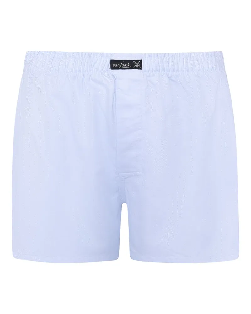 van Laack Unifarbene Boxershorts aus Baumwolle in Hellblau