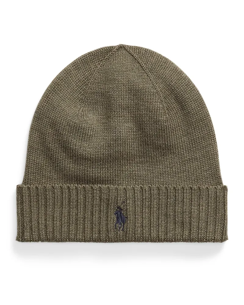 Ralph Lauren Mütze aus maschinenwaschbarer Merinowolle in Oliv