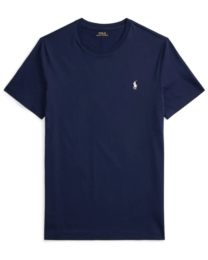 Ralph Lauren Leichtes T-Shirt mit Pony-Stickerei, Custon Slim Fit in Marine