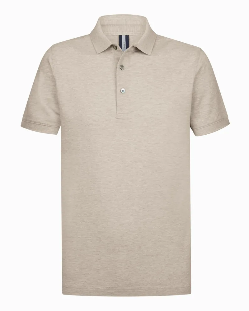 Profuomo Piqué-Poloshirt aus Bio-Baumwolle, Regular Fit in Beige