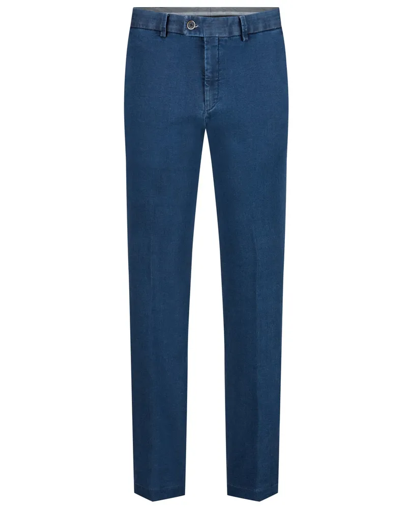 Hiltl Chino Tarent aus elastischer Baumwolle in Denim-Optik, Slim Fit in Schwarzblau