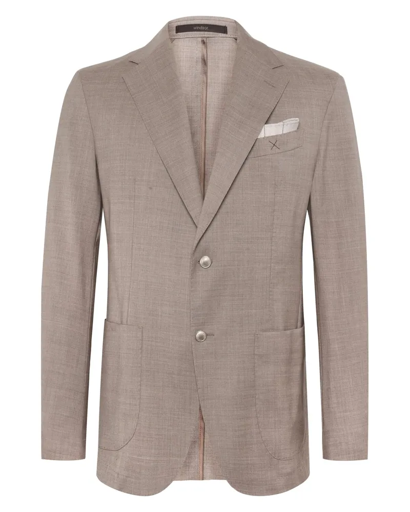 windsor. Leichtes Sakko aus Schurwolle mit Reverskragen in Beige