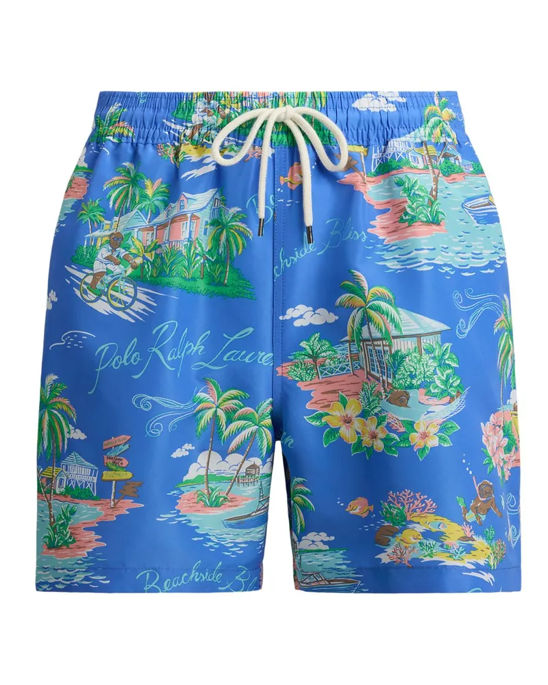 Ralph Lauren Badeshorts mit Polo Bear Karibik-Print in Multicolor
