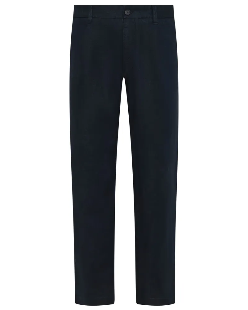 Marc O'Polo Leinenhose mit Bundfalten, Tapered Fit in Marine