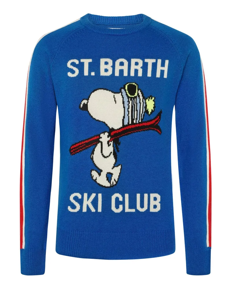 MC2 Saint Barth Pullover aus einem Wolle-Kaschmir-Mix nit Snoopy-Motiv in Königsblau
