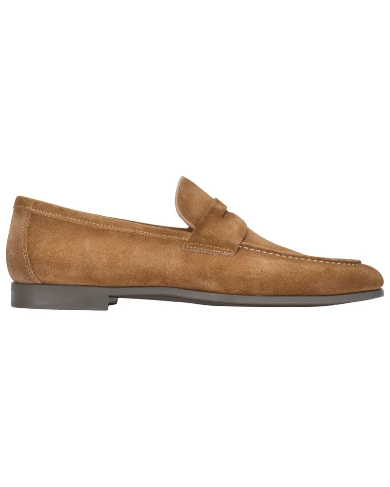 Magnanni Penny Loafer aus Veloursleder in Beige
