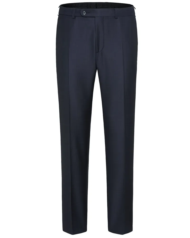 Digel Anzughose Per mit Pinpoint-Muster, Modern Fit in Marine