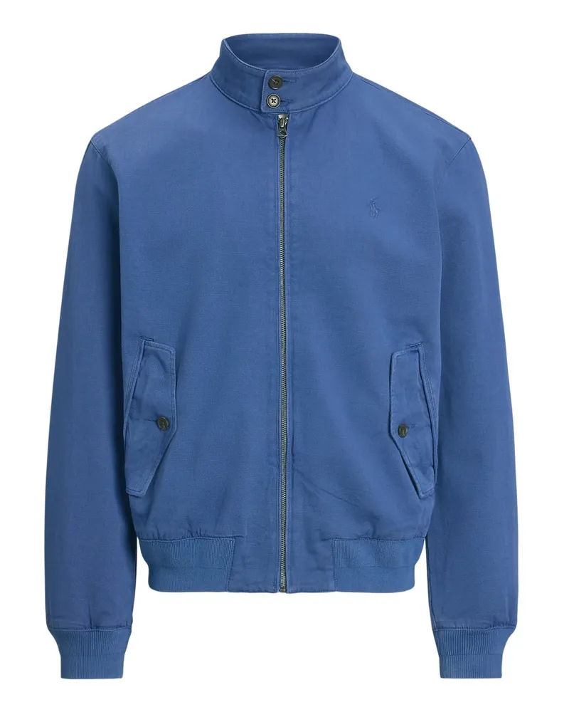 Ralph Lauren Leichter Blouson aus Baumwolle mit Poloreiter-Stickerei in Königsblau