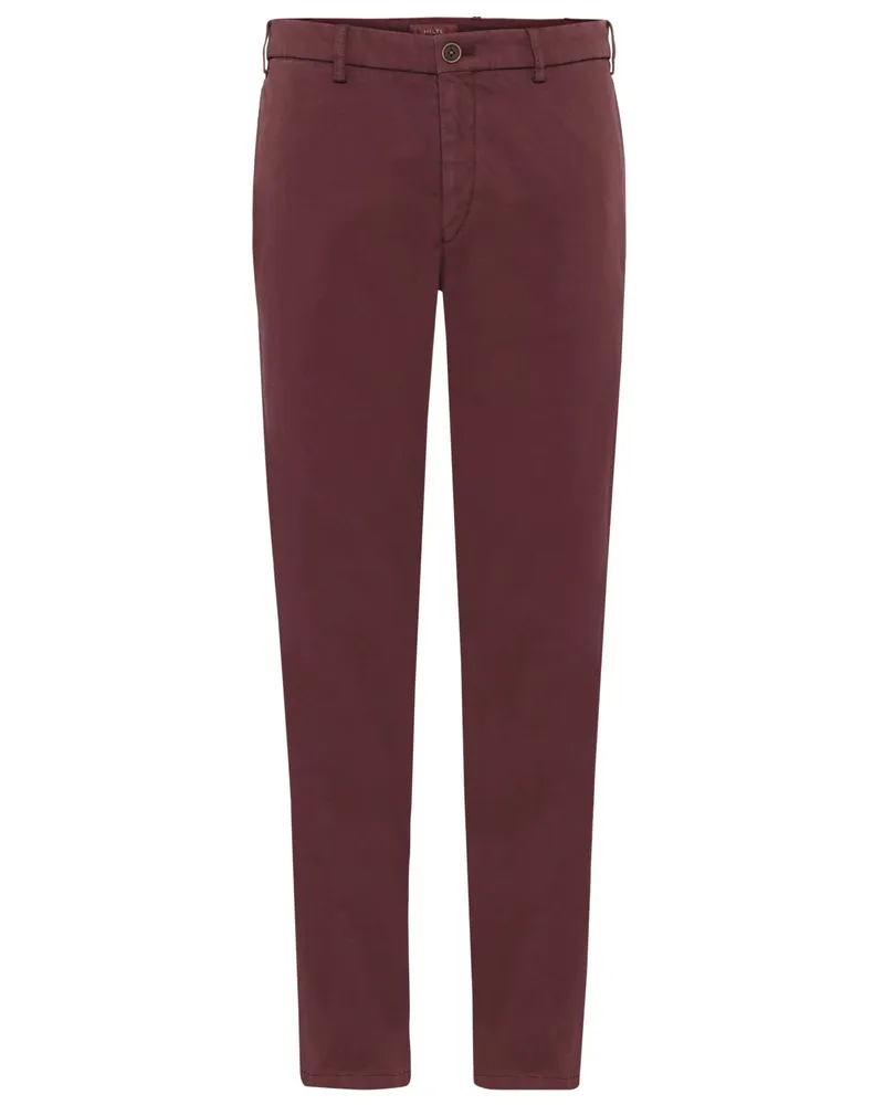 Hiltl Stretch-Chino Tamo mit niedriger Bundhöhe, Slim Fit in Bordeaux
