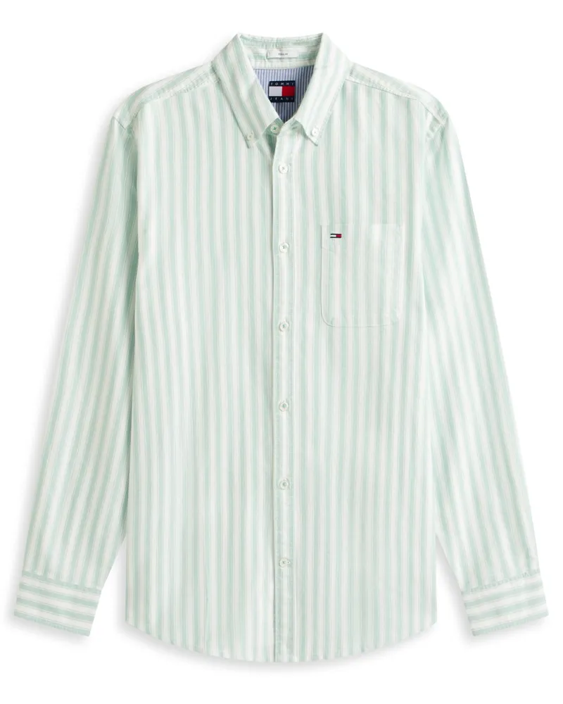Tommy Hilfiger Oxfordhemd aus Baumwolle mit Streifenmuster, Regular Fit in Mint