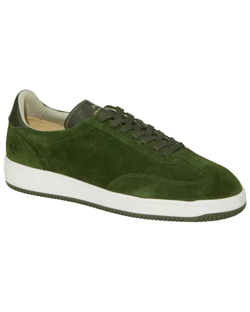 Zespà Sneakers aus Veloursleder Oliv