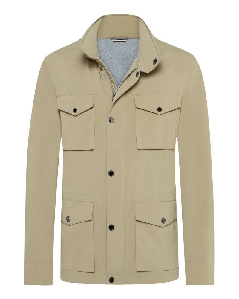 Bugatti Wasserabweisender Flexcity-Blouson aus Nylon in Beige