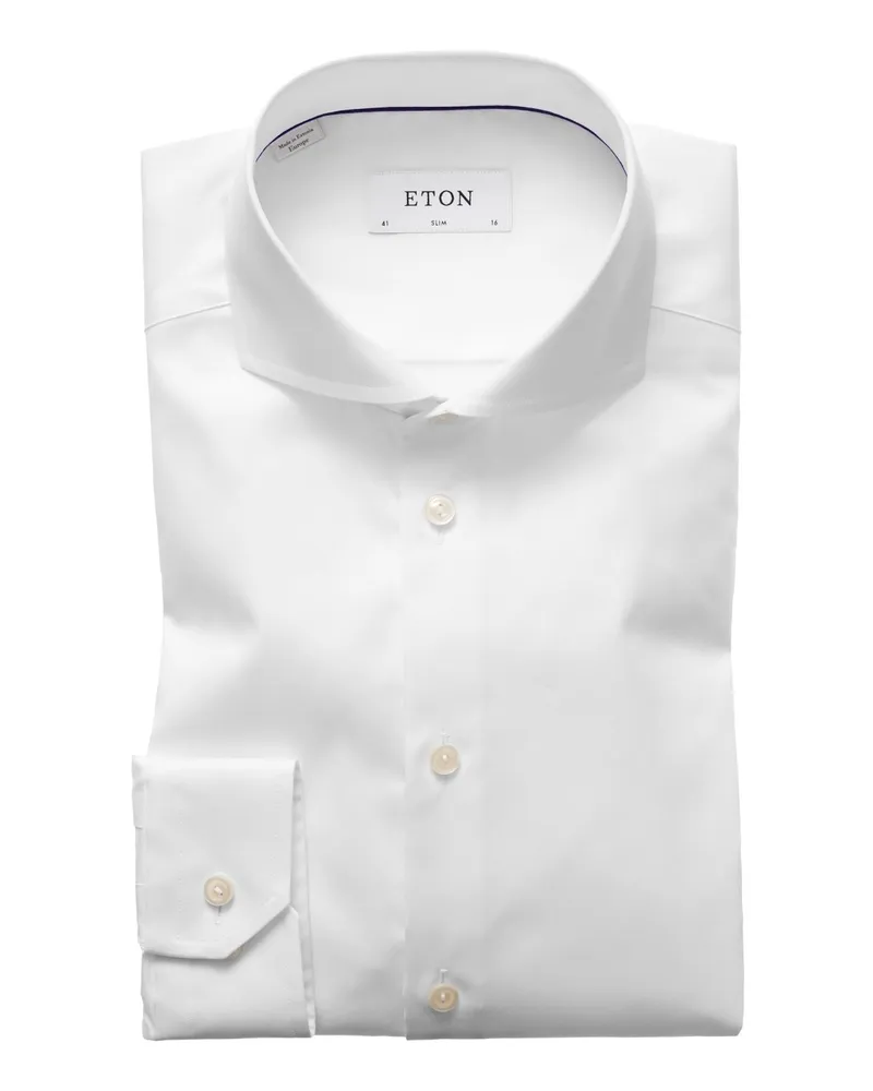 Eton Hemd, Slim Fit in Weiß