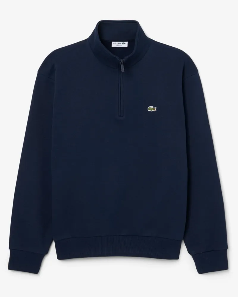 Lacoste Sweat-Troyer mit Logo-Aufnäher, Classic Fit in Marine