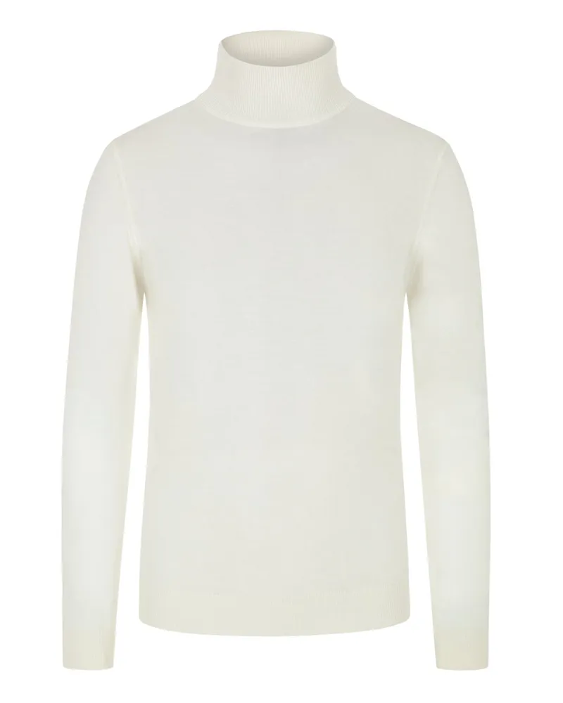 Daniele Fiesoli Pullover aus Merinwolle und Turtleneck in Offwhite