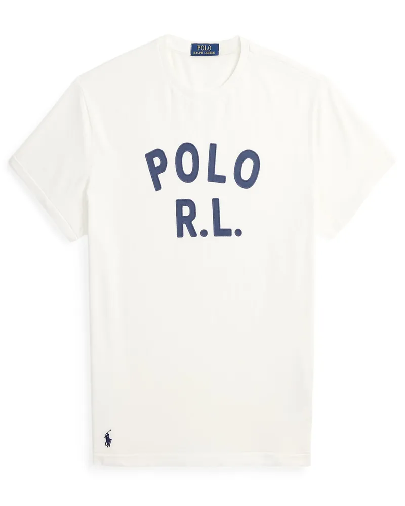 Ralph Lauren T-Shirt aus Baumwolle mit Label-Stickerei, Classic Fit in Weiß
