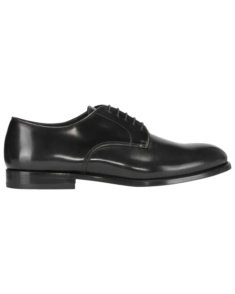 Doucal´s Derby-Schuhe aus Glattleder in Schwarz