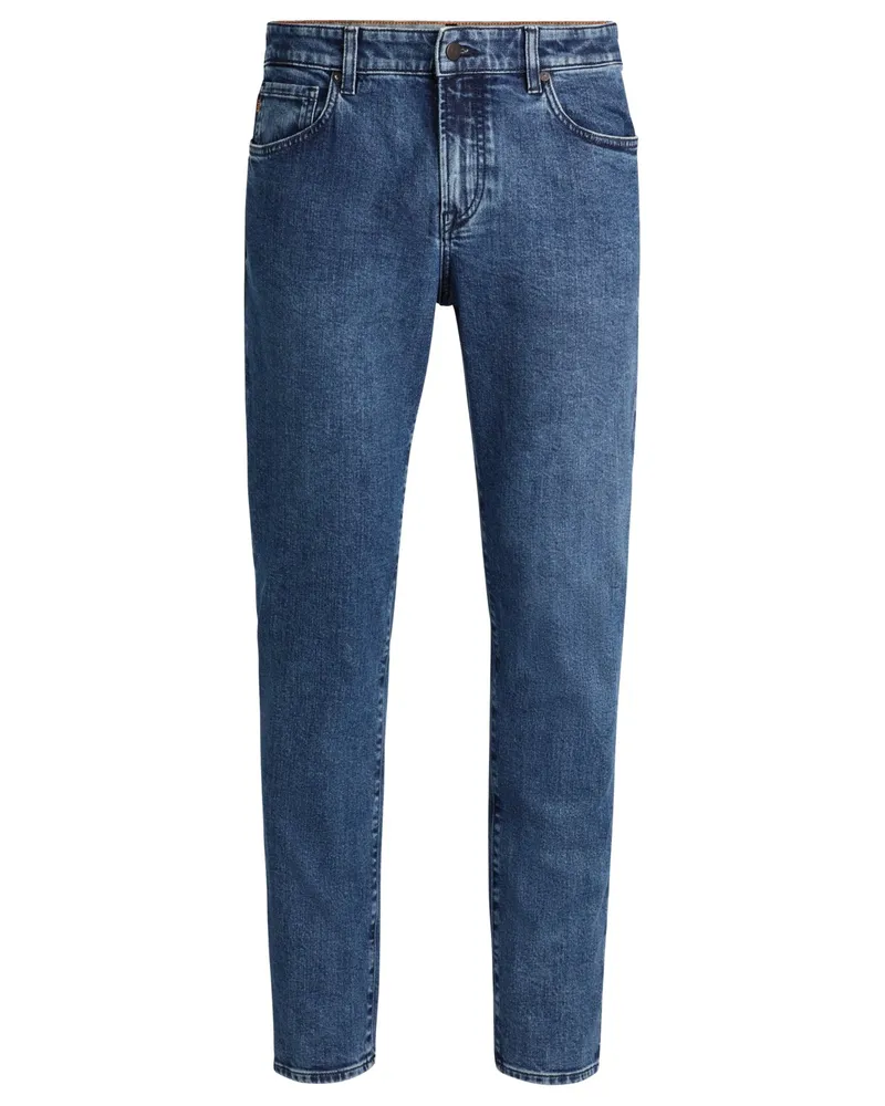 HUGO BOSS Jeans mit Stretchanteil, Regular Fit in Graublau