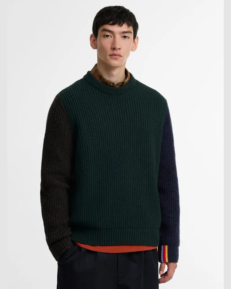 Barbour Paul Smith Loves Barbour Pullover Tyne Cable Knit in Grün
