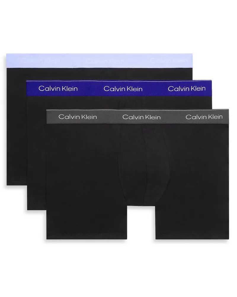 Calvin Klein 3er-Pack Boxer-Trunks aus Baumwolle und Stretch in Blau