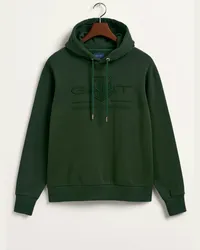 Gant Hoodie im Baumwoll-Mix mit Logo-Stickerei Grün