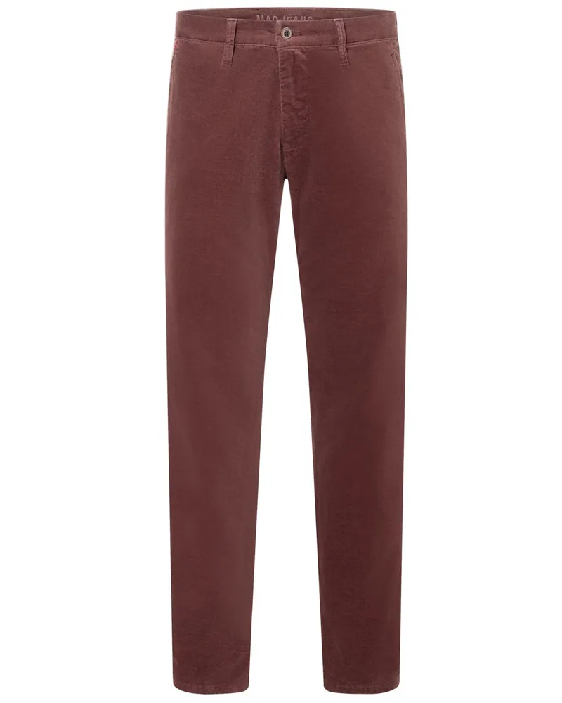 MAC Jeans Driver Chino aus weichem Feincord, Regular Fit in Bordeaux