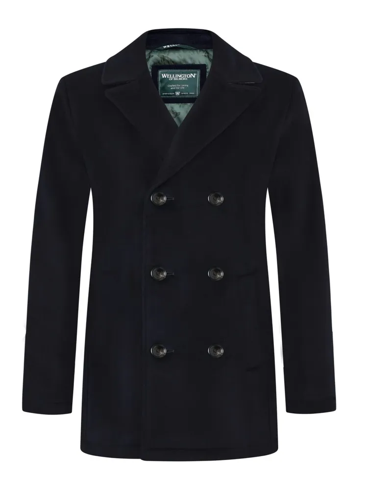 Wellington of Bilmore Cabanjacke aus Schurwolle und Kaschmir mit Wattierung in Marine