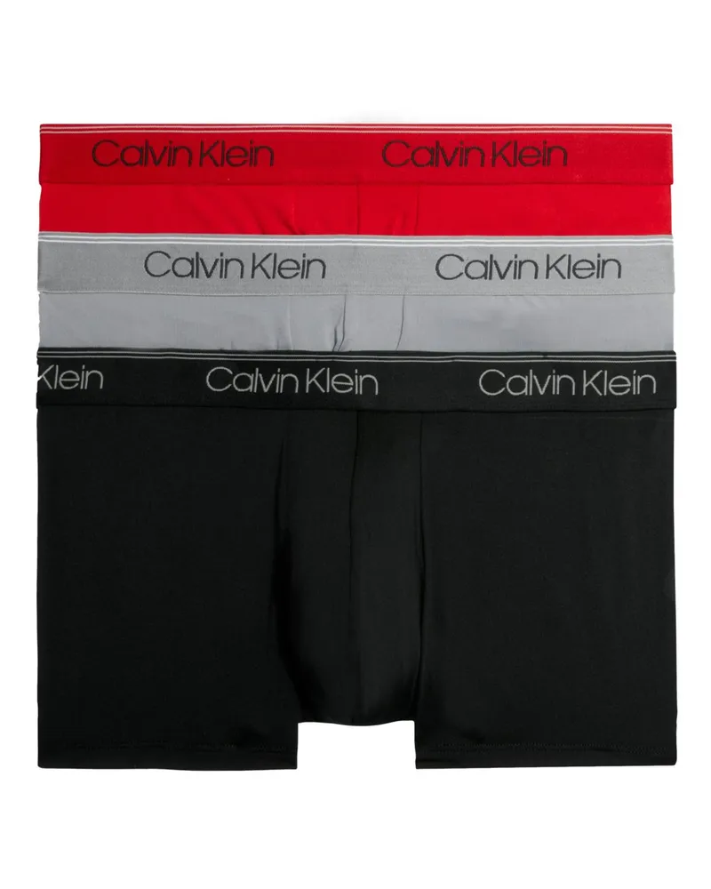 Calvin Klein Elastische Microfaser-Trunks mit Label-Bund Schwarz