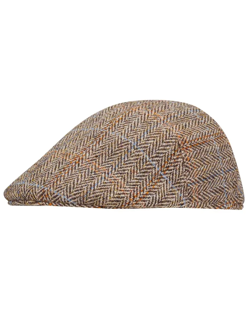 Wellington of Bilmore Harris-Tweed Schiebermütze Henry aus Schurwolle in Sand