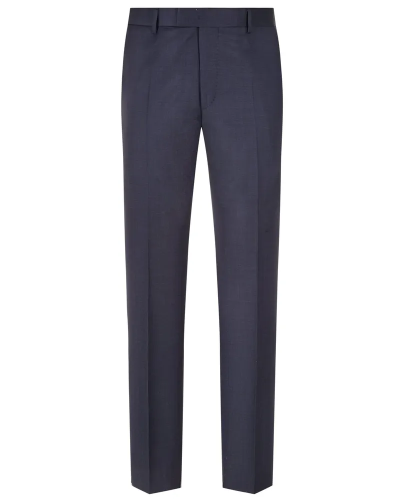 windsor. Businesshose aus reiner Schurwolle, Sole, Regular Fit in Blau