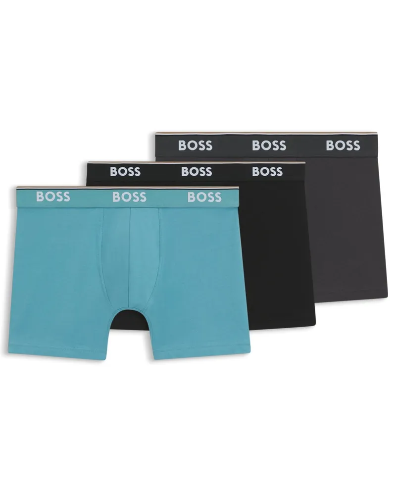 HUGO BOSS 3er-Pack Boxer-Trunks mit Stretchanteil in Blau