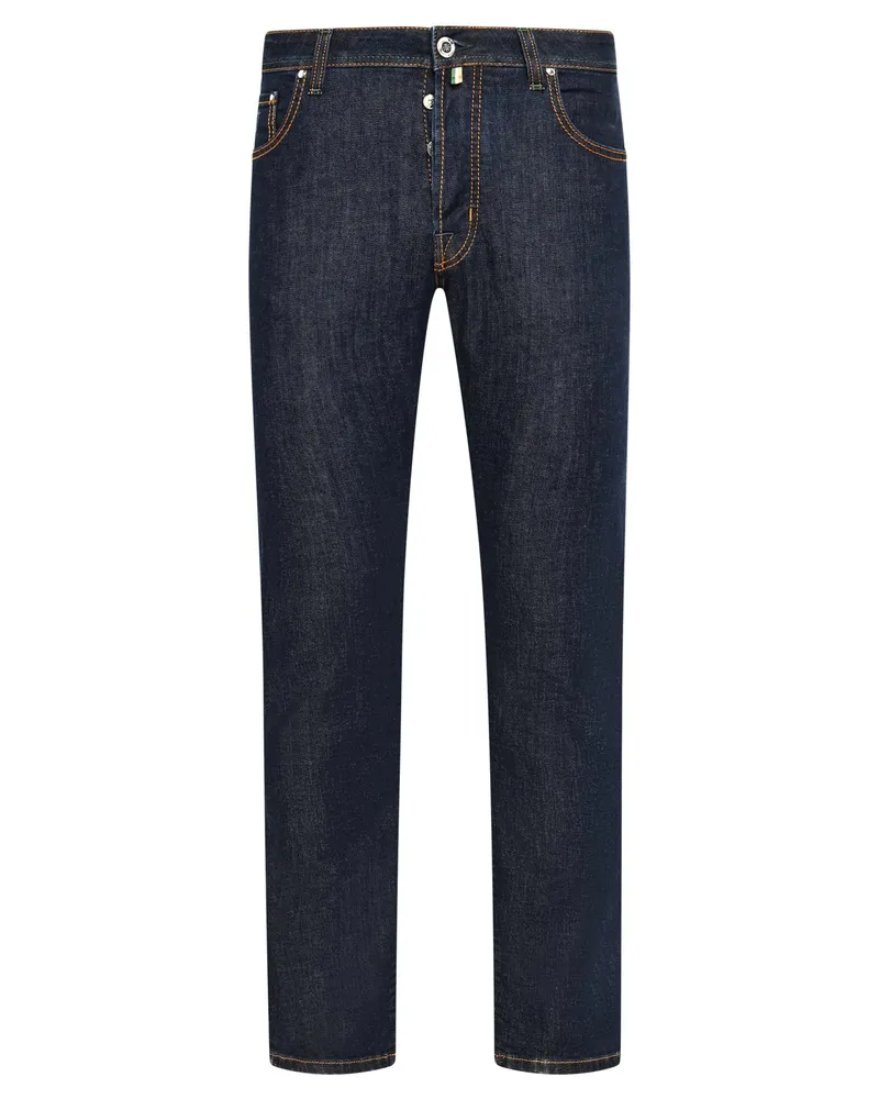 Jacob Cohën Softe Raw-Jeans Bard, Regular Slim in Schwarzblau