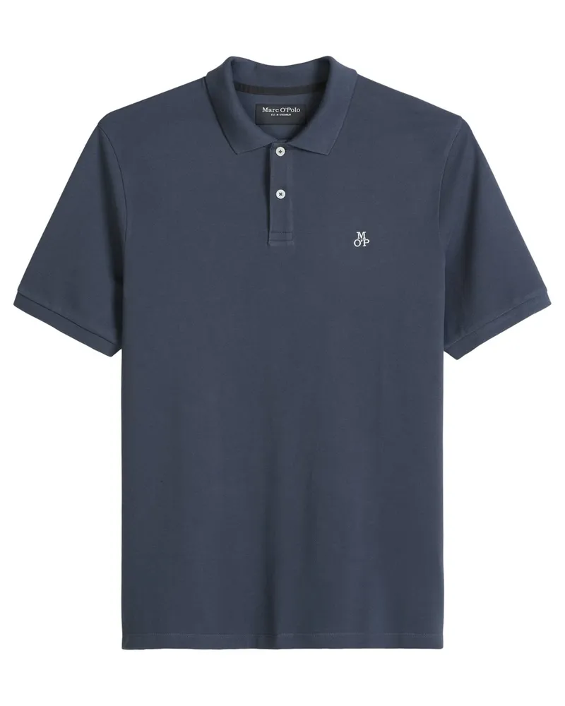 Marc O'Polo Piqué-Poloshirt aus Bio-Baumwolle mit Label-Stickerei, Regular Fit in Marine