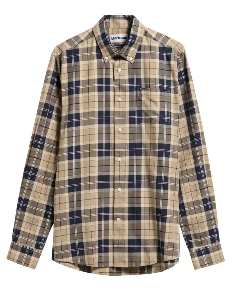 Barbour Leichtes Hemd Wetheram mit Tartan-Muster, Tailored Fit in Beige