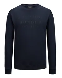 Dondup Sweatshirt mit gedrucktem Label-Schriftzug Marine