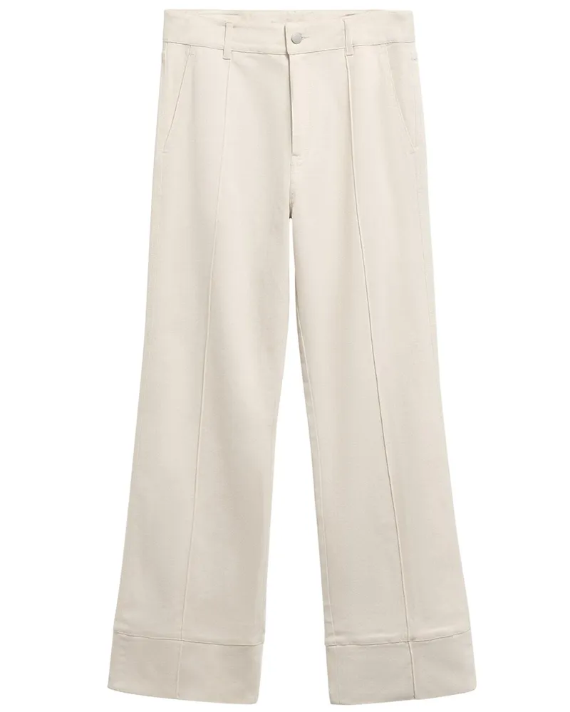 Barbour Damen-Jeans Hinton mit Stretchanteil und breitem Umschlagsaum in Beige