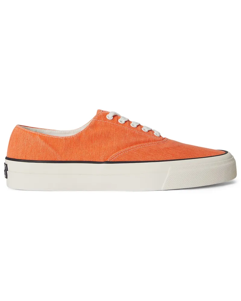 Ralph Lauren Sommerliche Sneaker aus Baumwoll-Canvas in Orange