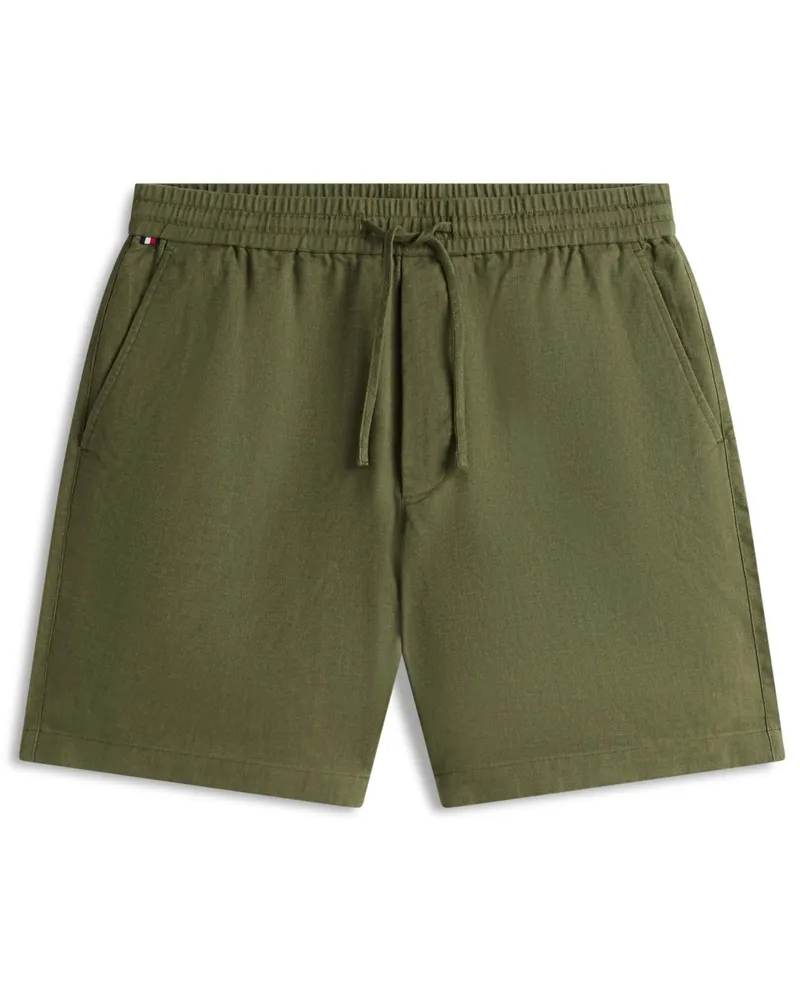 Tommy Hilfiger Sommerliche Shorts aus einem Leinenmischgewebe in Oliv
