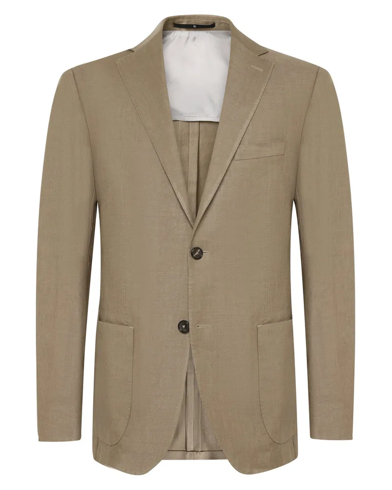 Dressler Leinensakko mit Lyocell und Stretch, Regular Fit in Hellbraun